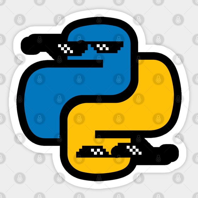 badass python Sticker by SYAO